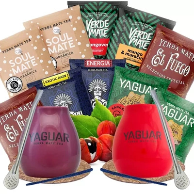 Yerba Mate set de muchos tipos para una pareja PREMIUM