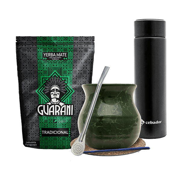 Set Yerba Guaraní Elaborada 500g Calabaza Termo