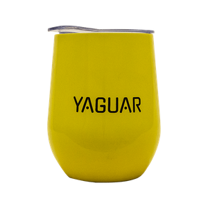 TermoLid – mate de acero inoxidable con tapa – Yaguar (amarillo) – 350 ml