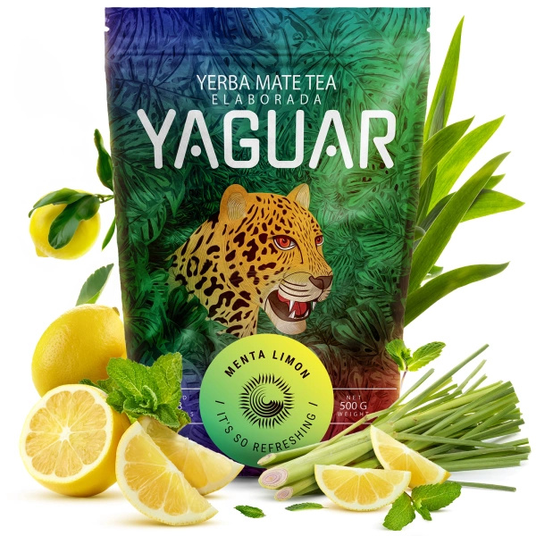 SET de principiantes para dos - Yerba Mate Yaguar Naranja 500g + Yaguar Menta Limon 500g
