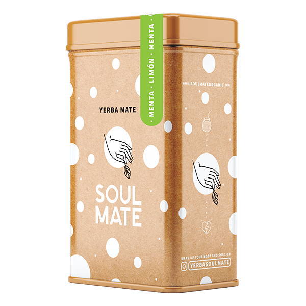 Yerbera – Lata metálica + Soul Mate Orgánica Menta Limon 0,5 kg