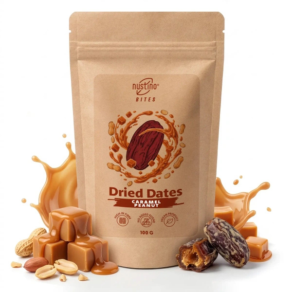 Nustino Bites – Dátiles Secos – Caramel Peanut 100 g