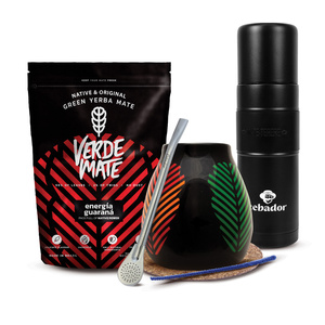 Set de Yerba Mate Verde Mate 400g 0,4kg Yerbomos XL + Calabaza + Bombilla