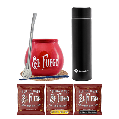 Set de Yerba Mate 150g calabaza 3x50g termo