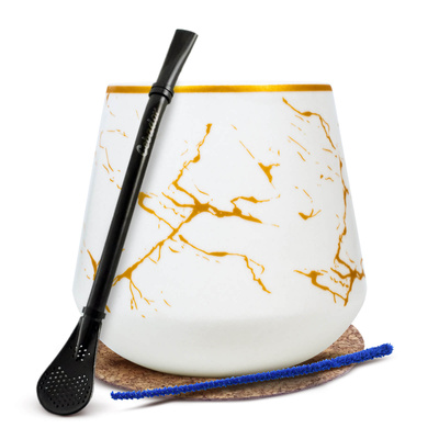 Set de accesorios para yerba mate: Calabaza + Bombilla