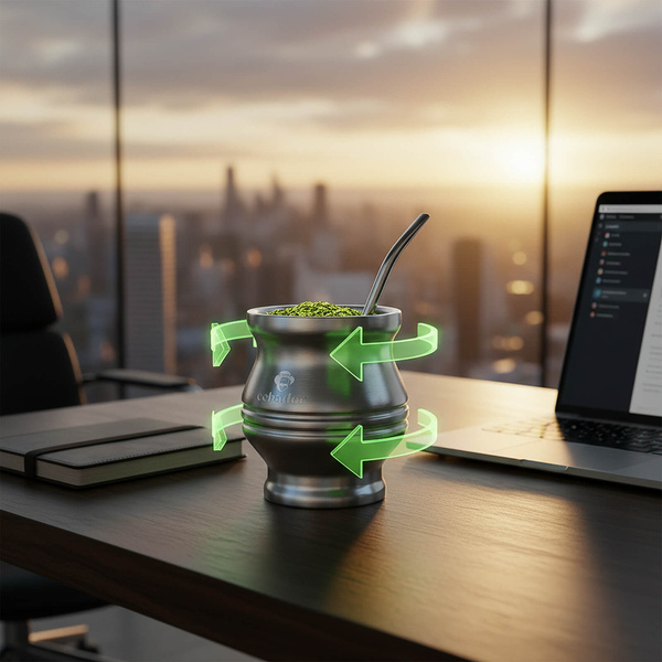 TermoColador – vaso térmico para yerba mate – 190 ml (plateado)