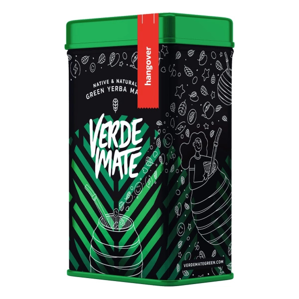 Yerbera – Lata metálica + Verde Mate Green Hangover 0,5 kg