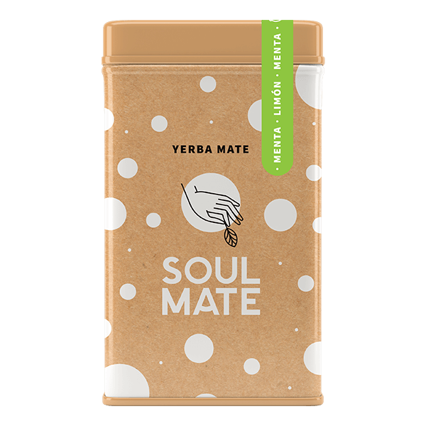 Yerbera – Lata metálica + Soul Mate Orgánica Menta Limon 0,5 kg