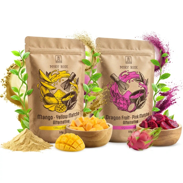 Set de matcha coloridos: Yellow Matcha + Pink Matcha