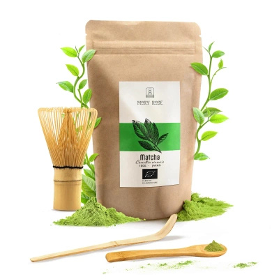 Conjunto: Matcha BIO 100g + Chasen y Chashaku