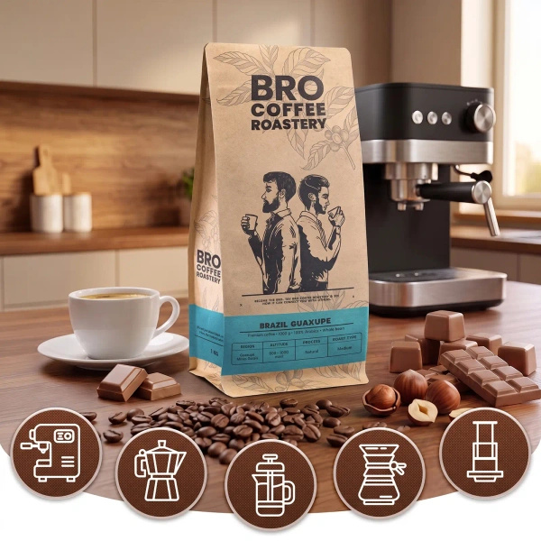 Set de Bro Coffee Roastery Brazil Samba + Brazil Guaxupe + Brazil Cerrado 3x1kg (3kg)
