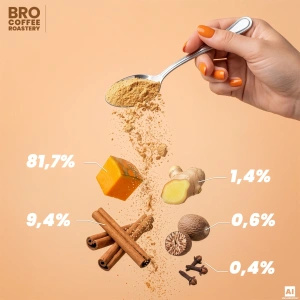 Set para Pumpkin Spice Latte: café Bro Coffee Roastery Brazil Guaxupe 1kg + Pumpkin Spice Latte Mix 100g