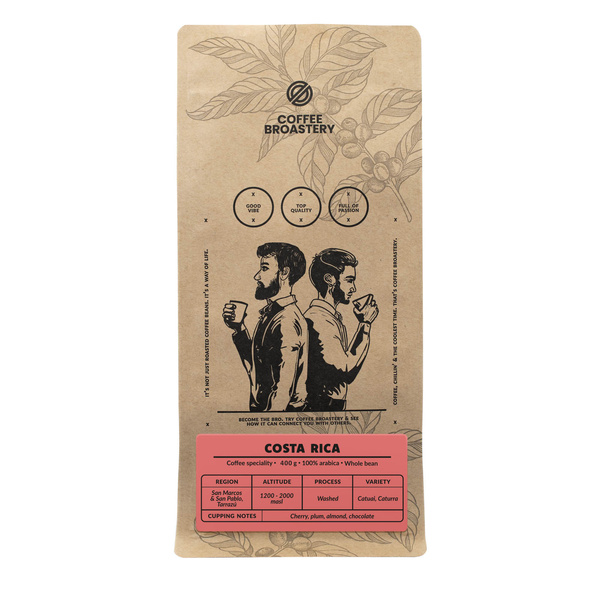 Bro Coffee Roastery - Café arábica en grano Costa Rica San Rafael Speciality 400 g