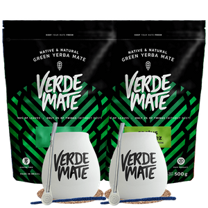 Yerba Mate Set para pareja y principiantes Verde Mate Detox 500g + Verde Mate Cactus de juarez 500g