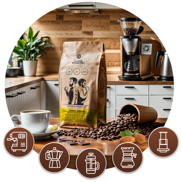 Coffee Broastery - Café arábica en grano Brazil Cerrado Premium 1 kg