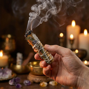 Salvia Blanca con Palo Santo, Romero, Canela y Lavanda – Incienso 20-30 g (manojo)