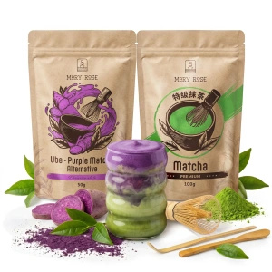 Set para Matcha Latte colorido: Matcha + Purple Matcha + accesorios