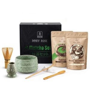 Set de regalo para Matcha Latte colorido: Matcha + White Matcha + accesorios