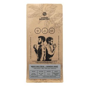 Bro Coffee Roastery - Café arábica en grano Amico dall'Italia Espresso Roast 400 g