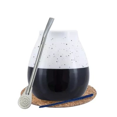 Kit de inicio de Yerba Mate GRANDE CALABACH bombilla