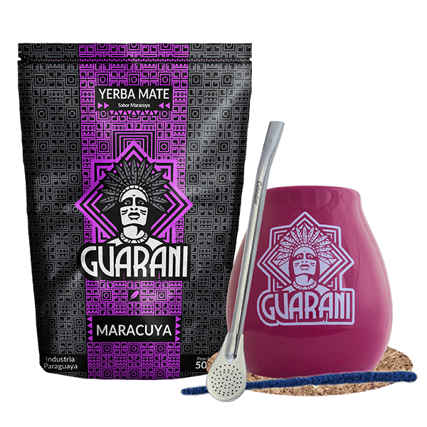 Yerba Mate Guarani Maracuya 500 g + Accesorios 
