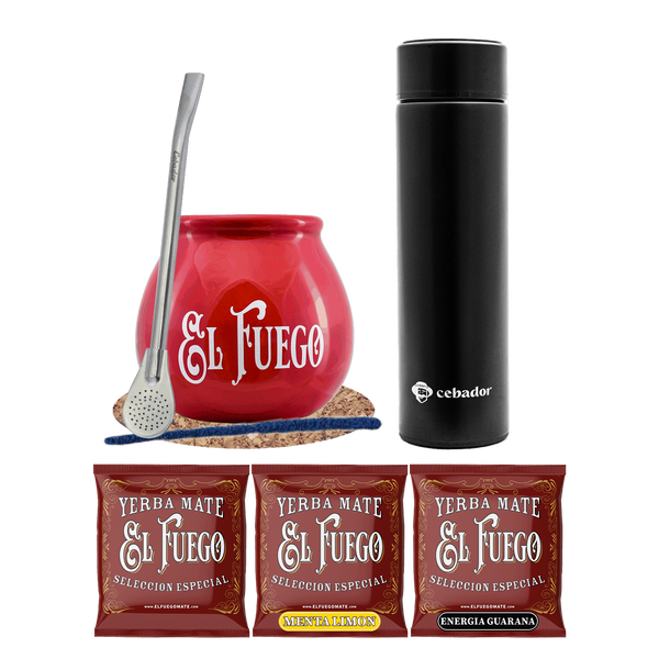 Set de Yerba Mate 150g calabaza 3x50g termo
