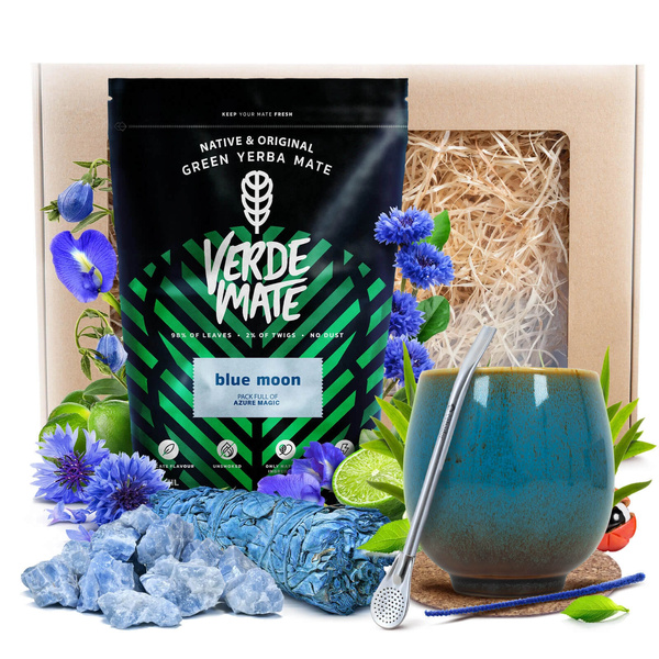 Set de Regalo Esotérico: Yerba Mate + Salvia Blanca + Calcita Azul