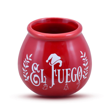 Calabaza de cerámica con el logotipo de El Fuego - Christmas Edition (rojo) 300 ml