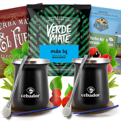 Set de Yerba Mate para dos 3x50g 150g 2x TermoMate + 2x Bombilla