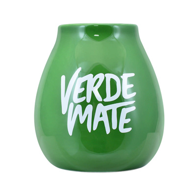 Calabaza de cerámica con "Verde Mate" logo - 350 ml - verde