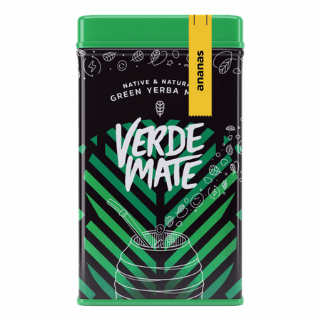 Yerbera – Lata metálica + Verde Mate Green Ananas 0,5 kg