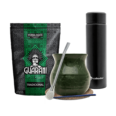 Set Yerba Guaraní Elaborada 500g Calabaza Termo