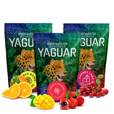 Trío de yerba mate Yaguar para START para principiantes