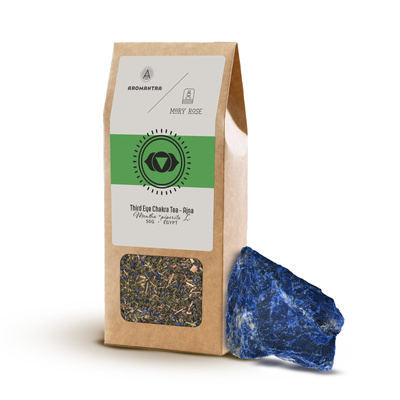 Set para Chakra Tercer Ojo (Ajna): té de chakra + piedra mágica