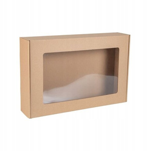 Caja grande de cartón plegable con ventana