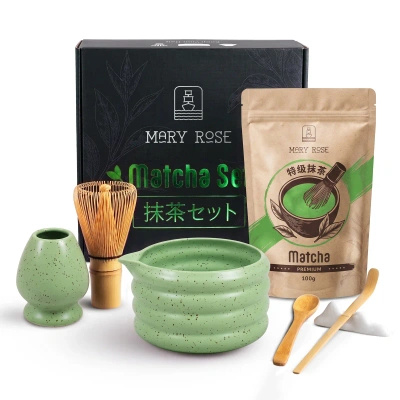 Set de regalo: matcha premium + matchawan + accesorios de bambú