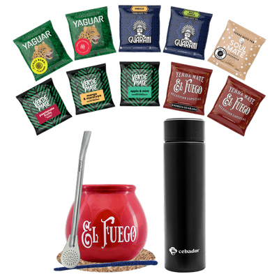 Juego de Yerba Mate 500g calabaza 10x50g termo