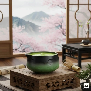 Juego para preparar té matcha