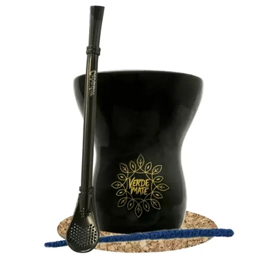 Set de Accesorios de Yerba Mate: Calabaza + Bombilla