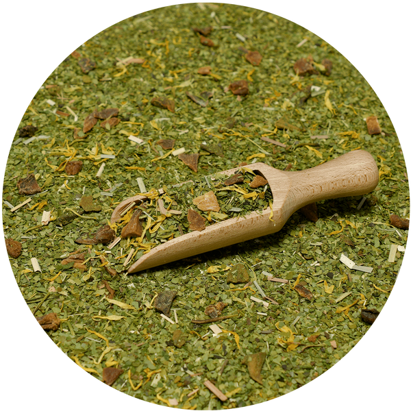 Yerbera – Lata metálica + Verde Mate Green Mango & Maracuya 0,5 kg