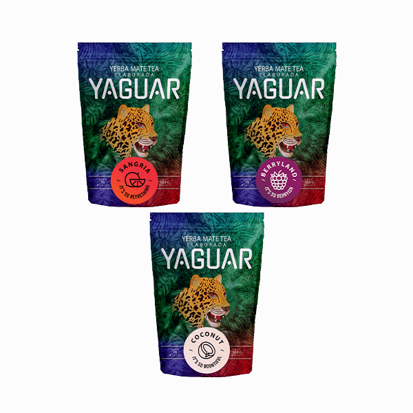 Trío de yerba mate Yaguar para START para principiantes