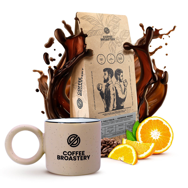 Set Bro Coffee Roastery: café Amico dall'Italia Espresso Roast + taza