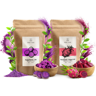 Set de matcha coloridos: Pink Matcha + Purple Matcha