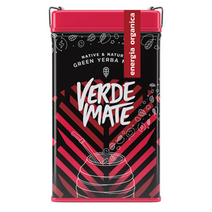 Yerbera – Lata metálica + Verde Mate Green Energia Organica 0,5 kg
