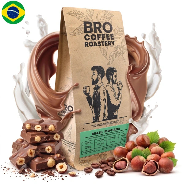 Bro Coffee Roastery – Café arábica en grano Brazil Mogiana Premium 1 kg