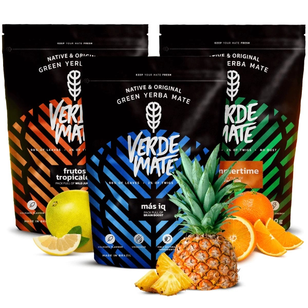 Yerba Mate Verde Fruta Verde Juego 3x500 1,5kg
