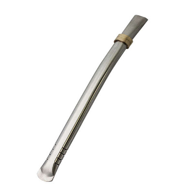 Bombilla Yerba Mate Moderno INOX Plata Cebador