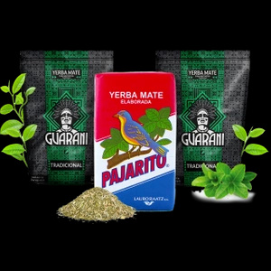 Set de Yerba Mate Elaborada: 2x Guarani + 1x Pajarito