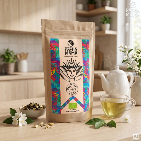 Set de Guayusa Pachamama Jazmín 100g + Calabaza + Bombilla