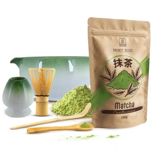 Juego para preparar té matcha: matcha 100g + accesorios
